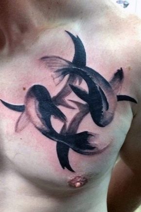 Преглед мушких тетоважа са хороскопским знаком Рибе