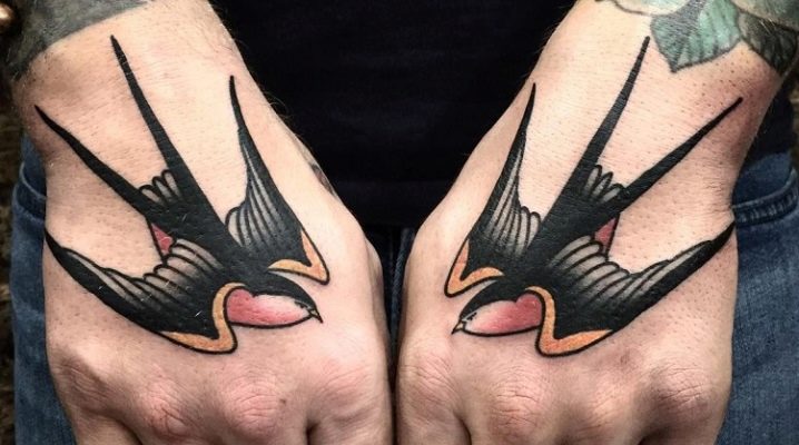 Разноликост тетоважа ластавица за мушкарце и њихово значење